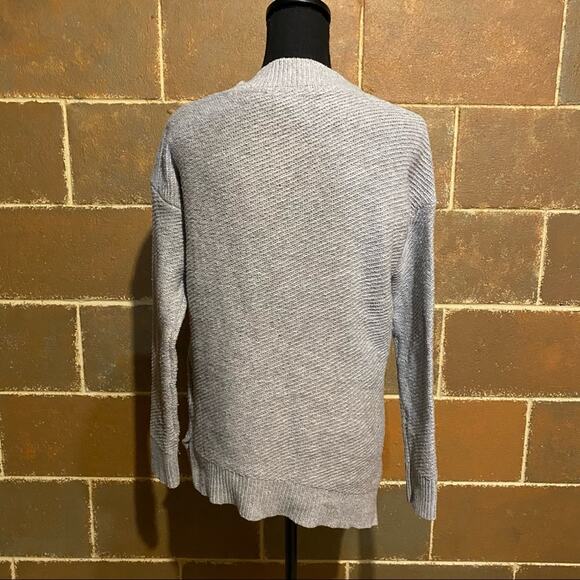 Dex Asymmetrical Hem V-Neck Gray Tunic Sweater Women's S Small - Picture 5 of 8